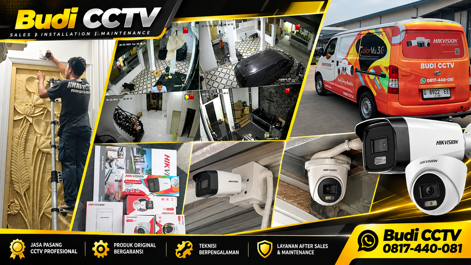 Instalasi Sistem CCTV Rumah di Cirebon Berbasis Perangkat Hikvision dengan Garansi Resmi