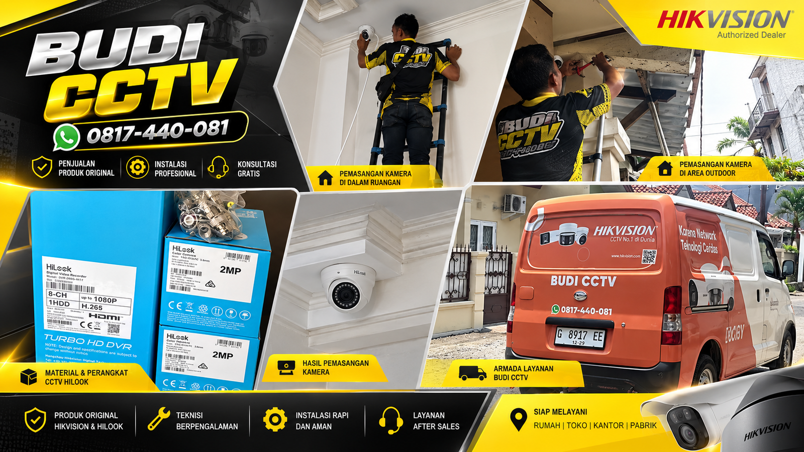 Instalasi CCTV Hilook di Cirebon dengan Kapasitas Penyimpanan Rekaman Terencana