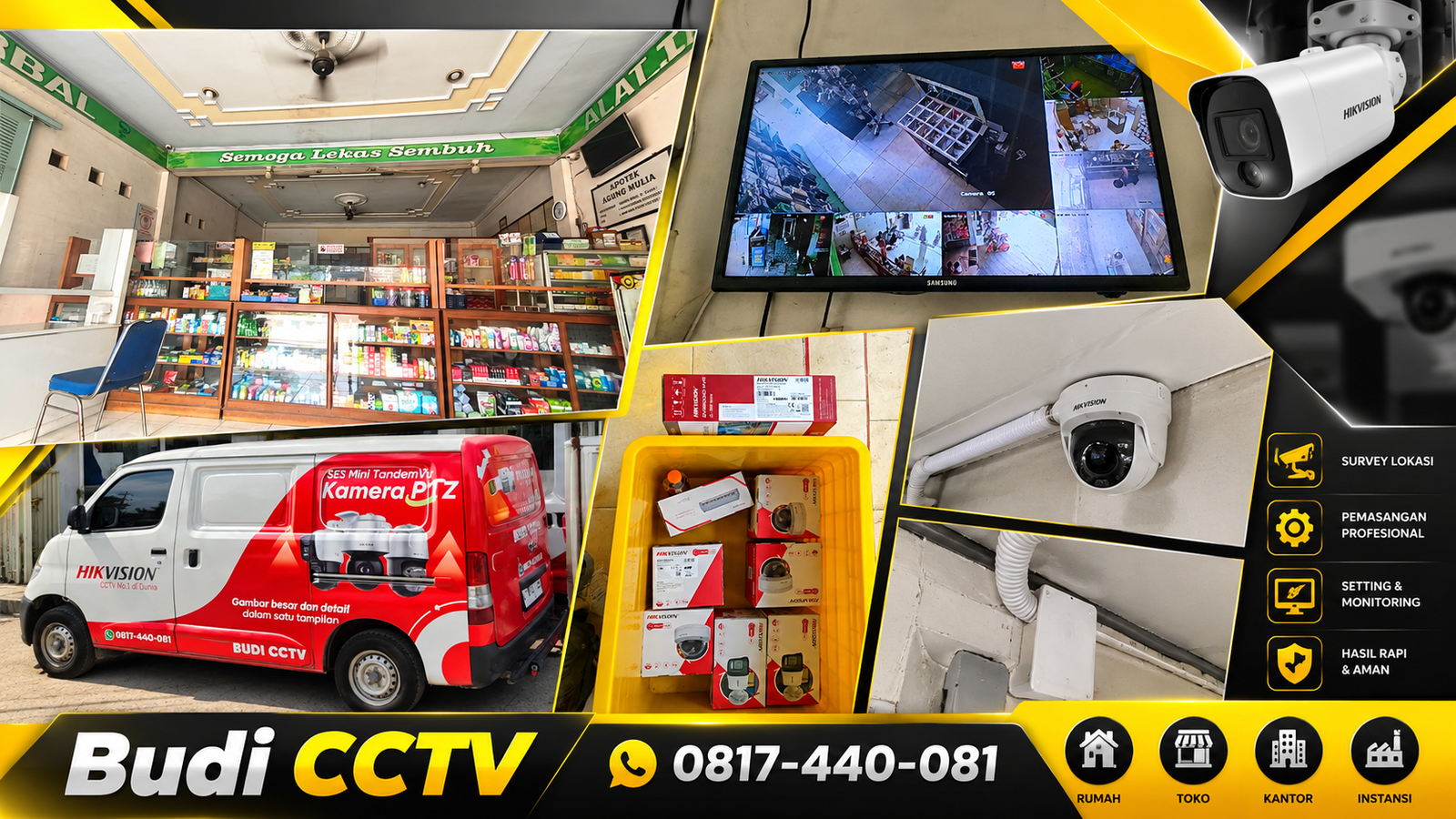 Instalasi CCTV Hikvision Apotek Cirebon, Penyimpanan Rekaman yang Aman