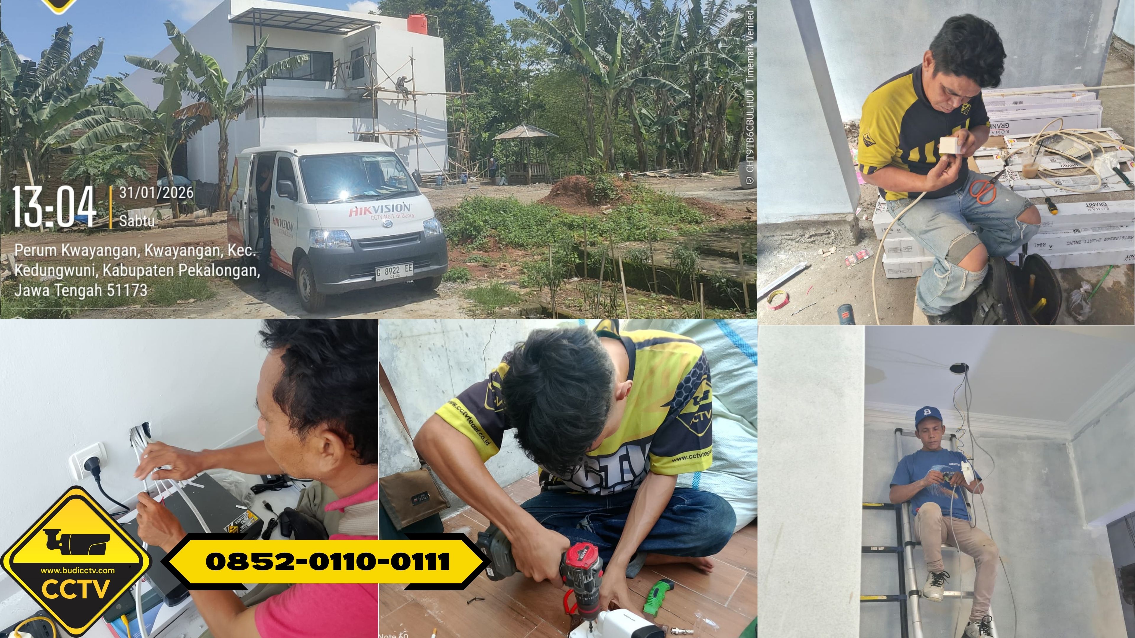 Pemasangan CCTV Hikvision 4 Channel Smart Hybrid Light 2MP di Rumah Tinggal Kota Cirebon