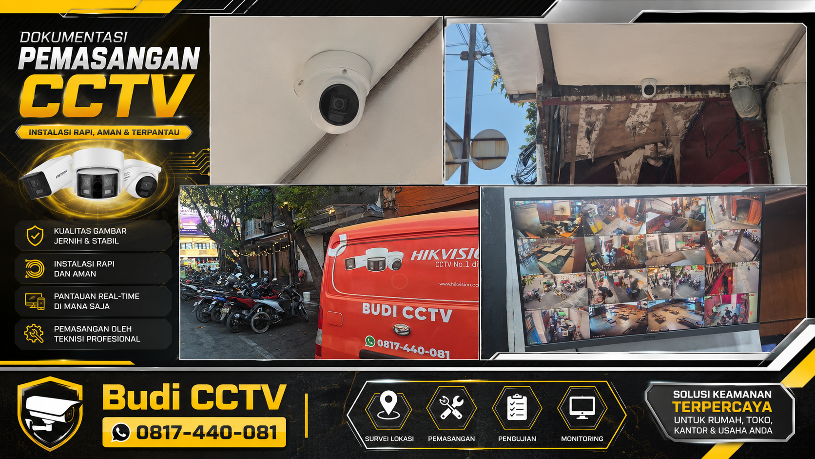 Instalasi CCTV Rumah Makan Cirebon dengan Hilook