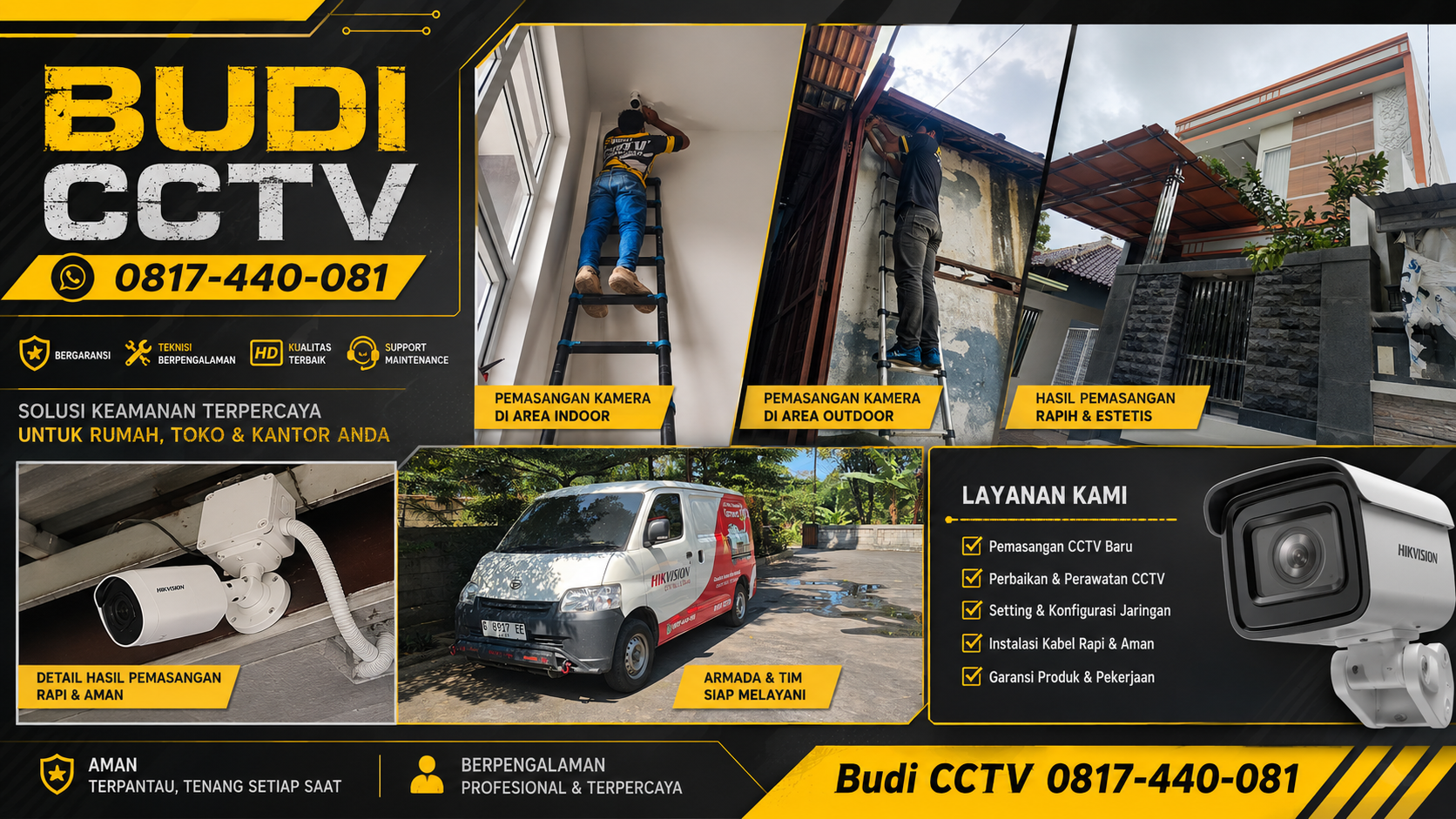 Pasang CCTV Hikvision Cirebon, Warna Tetap Jelas