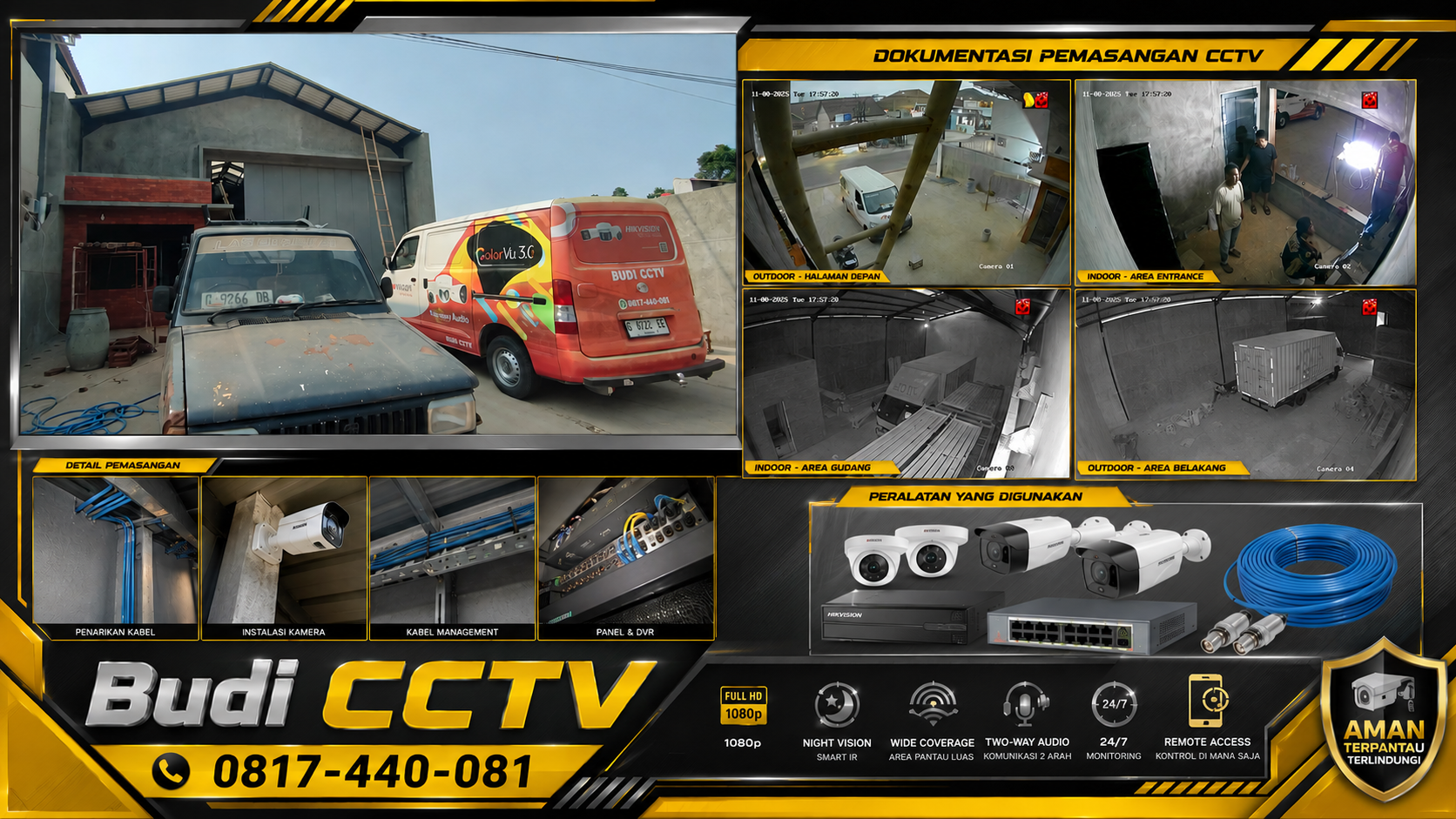 Instalasi CCTV Hikvision di Cirebon, Merek Terpercaya