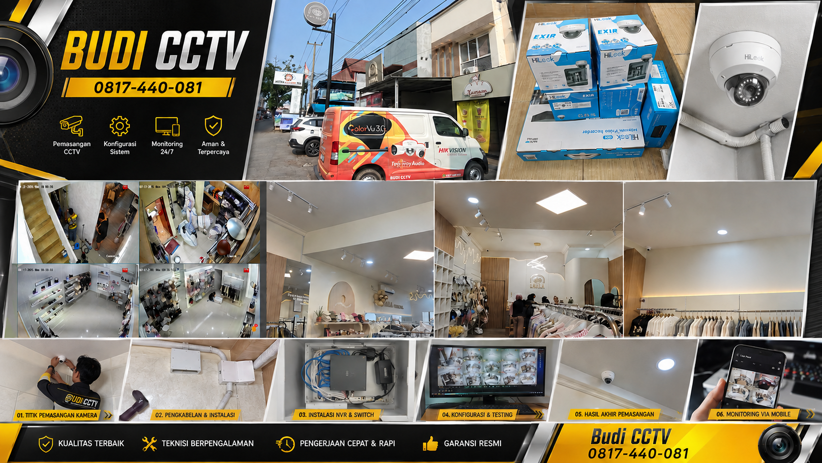 Instalasi CCTV HiLook Cirebon Sesuai Budget Usaha
