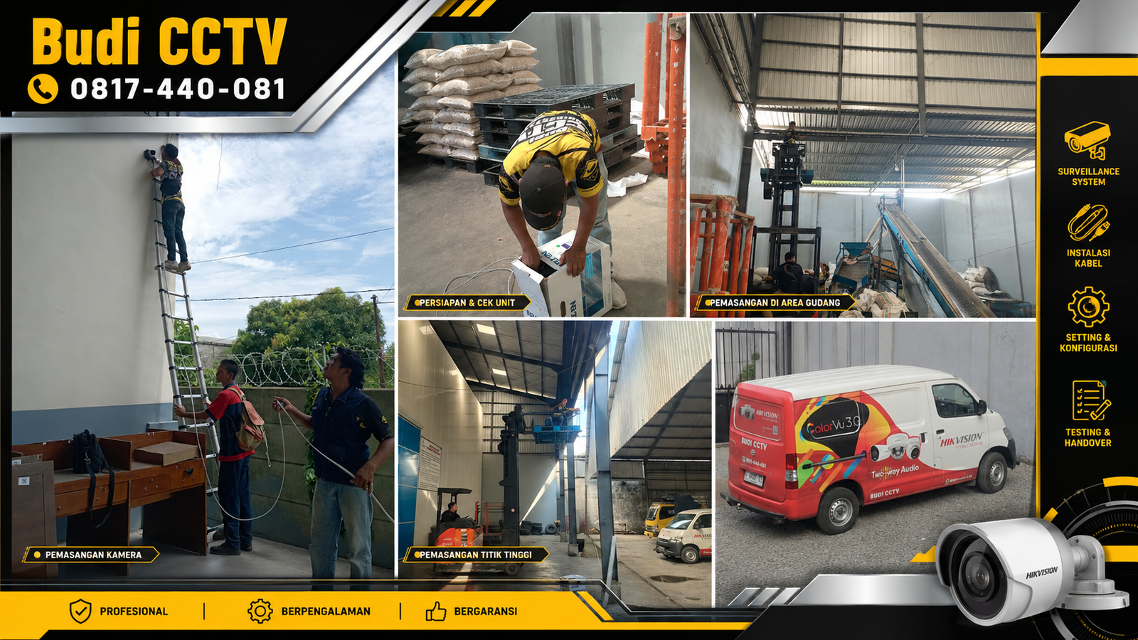 Pemasangan CCTV Hikvision di Pabrik Cirebon, Jaminan Keaslian Produk
