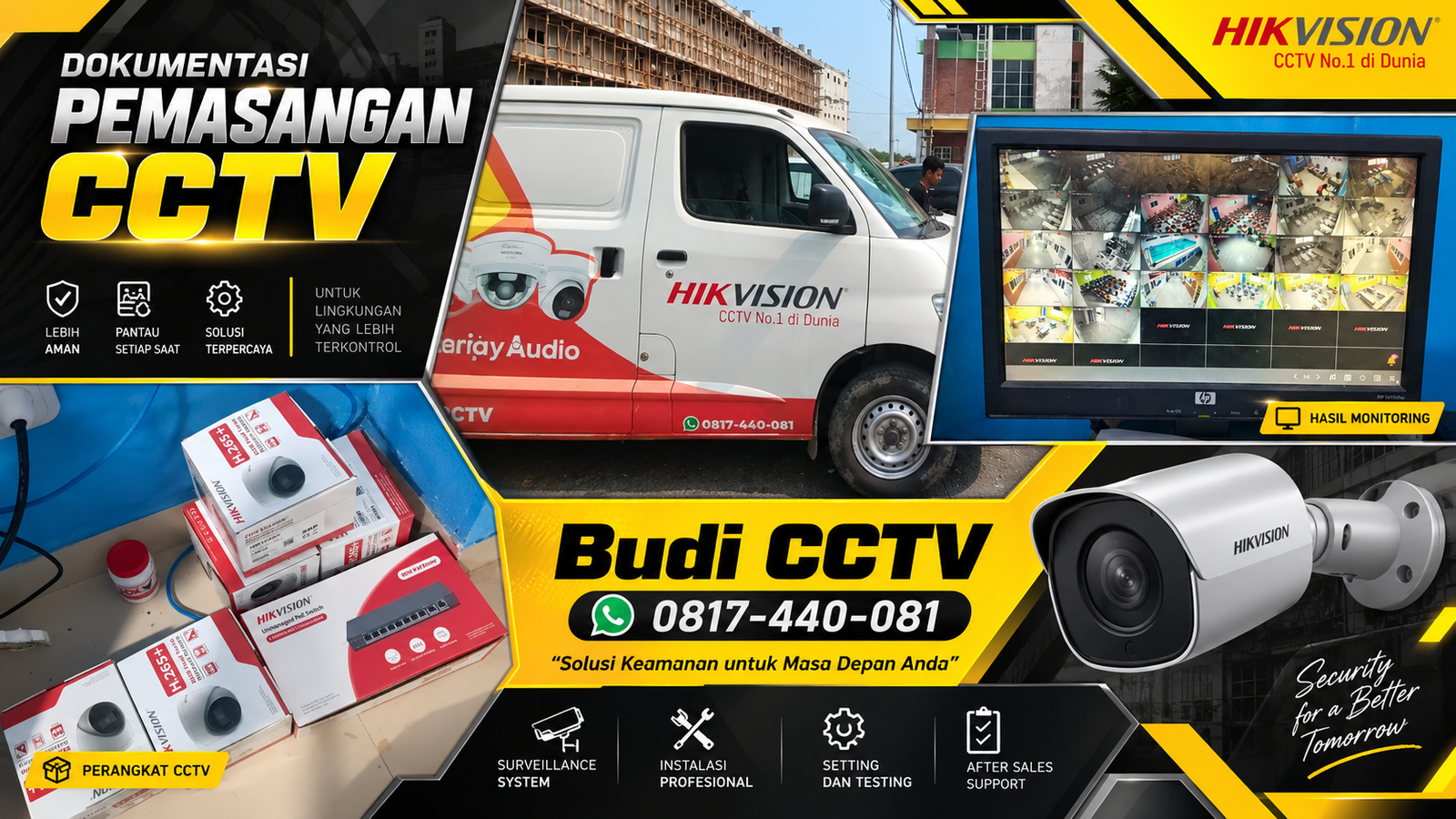 Instalasi IP Camera Hikvision di Sekolah Dasar Cirebon, Dukungan Purna Jual