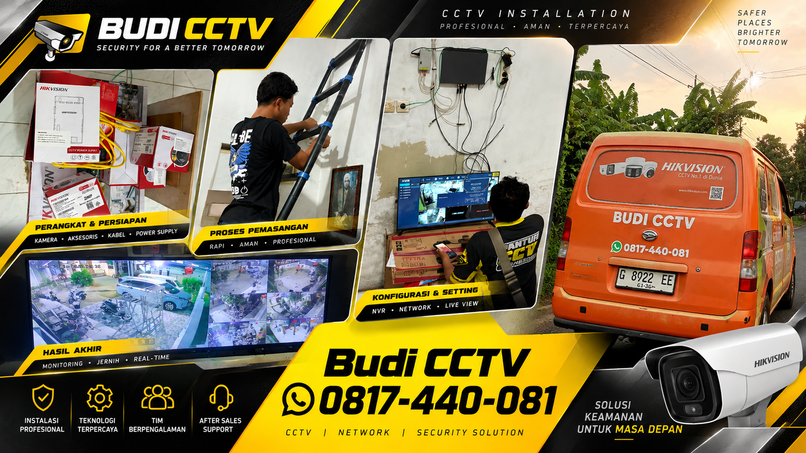 Instalasi CCTV Hikvision di Gudang Cirebon, Jaminan Keaslian Produk