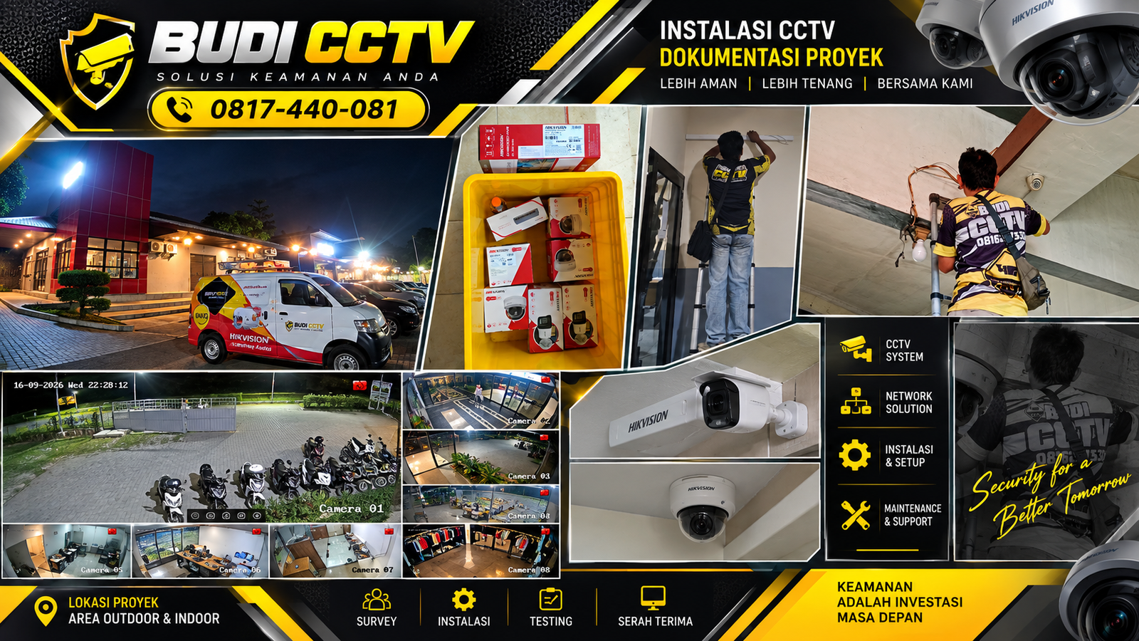 Instalasi CCTV Hikvision di Kafe Cirebon, Sistem Terintegrasi