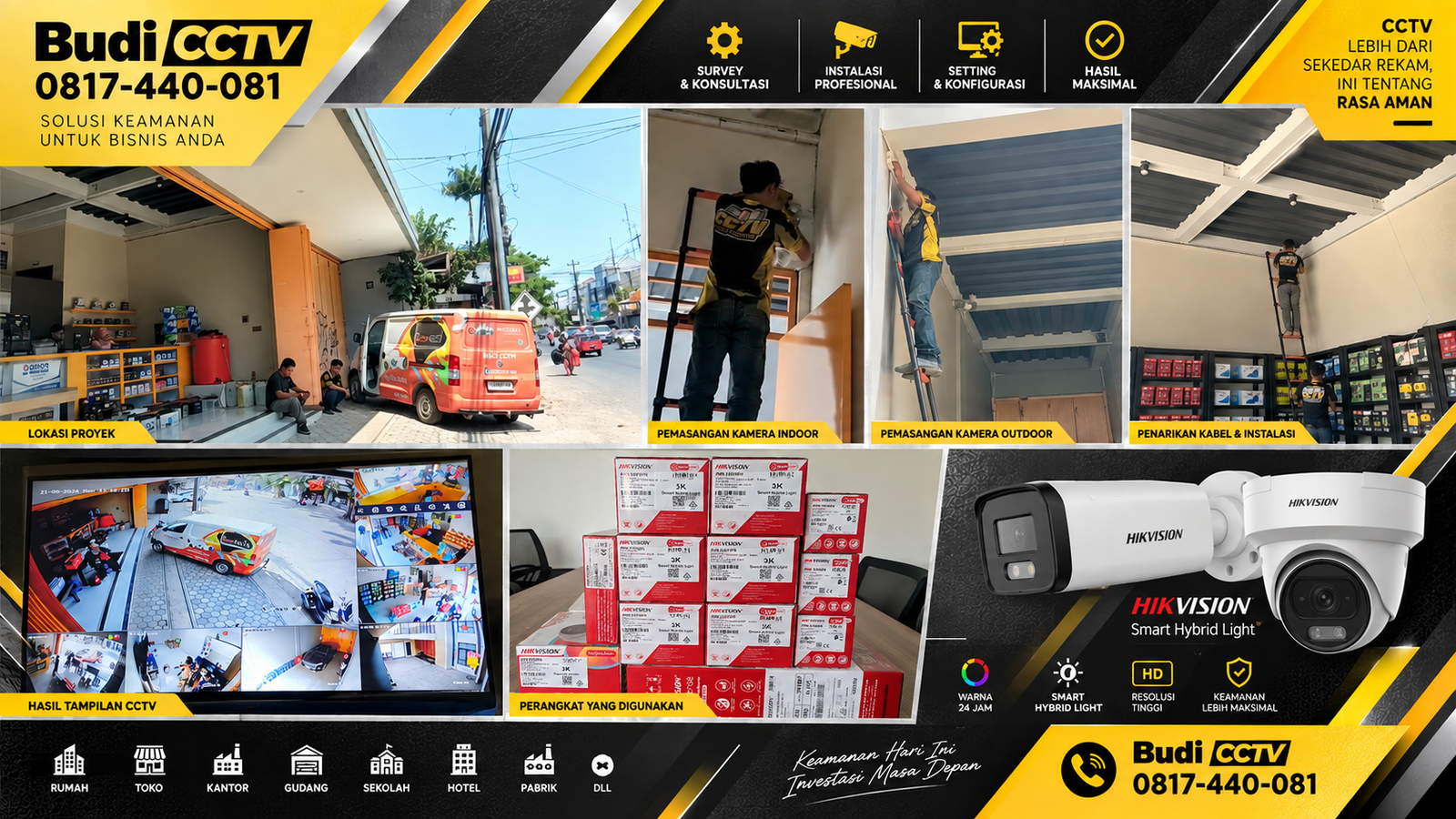 Instalasi CCTV Hikvision di Usaha Otomotif Cirebon, Kenyamanan bagi Pemilik Usaha